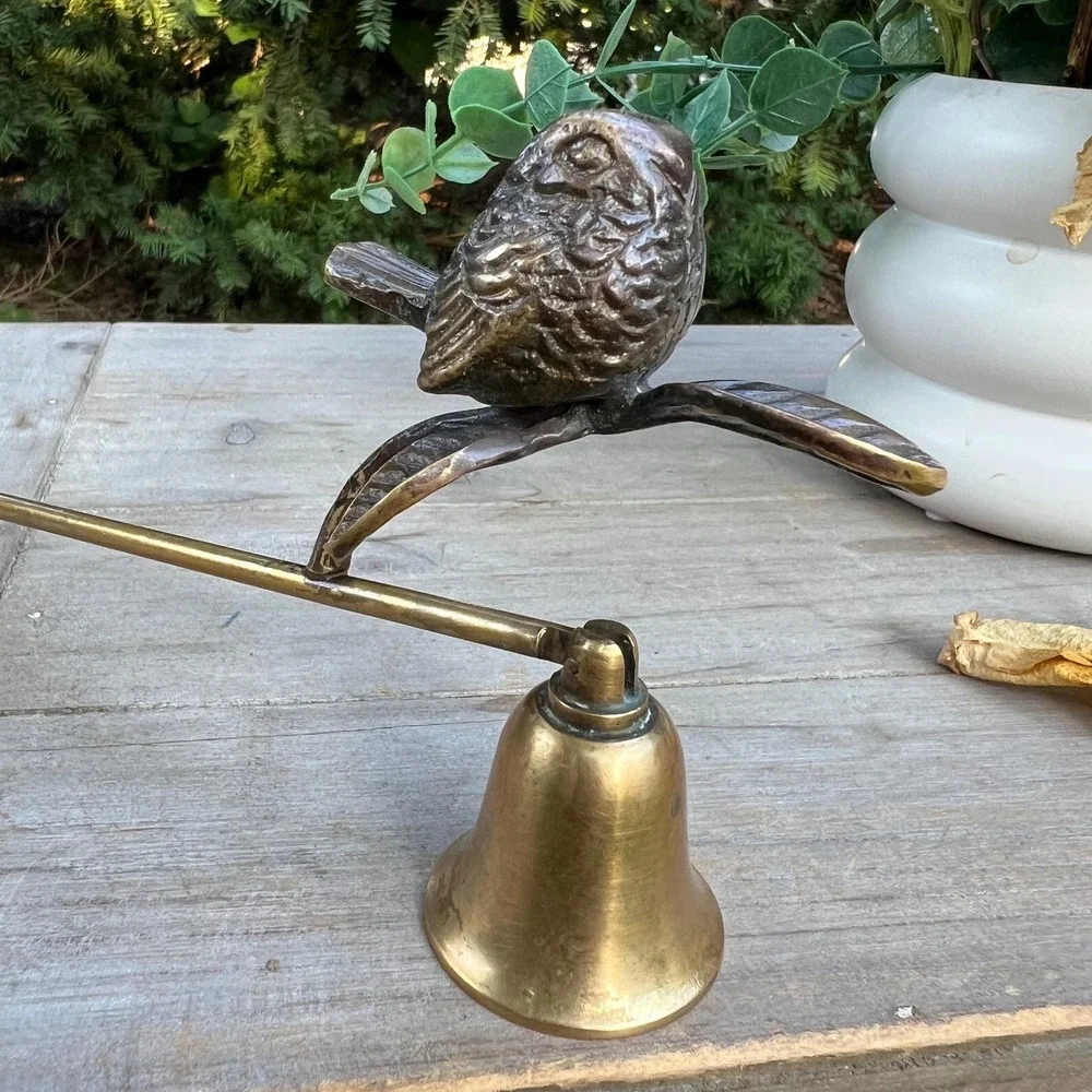 Vintage Brass Bird Candle Snuffer